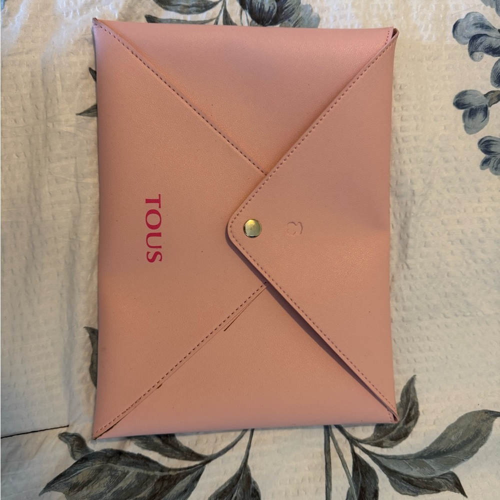 TOUS Blush Pink Envelope Clutch